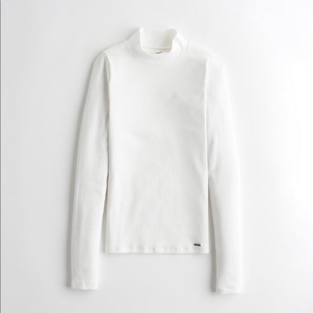 Hollister Mockneck Ribbed Top